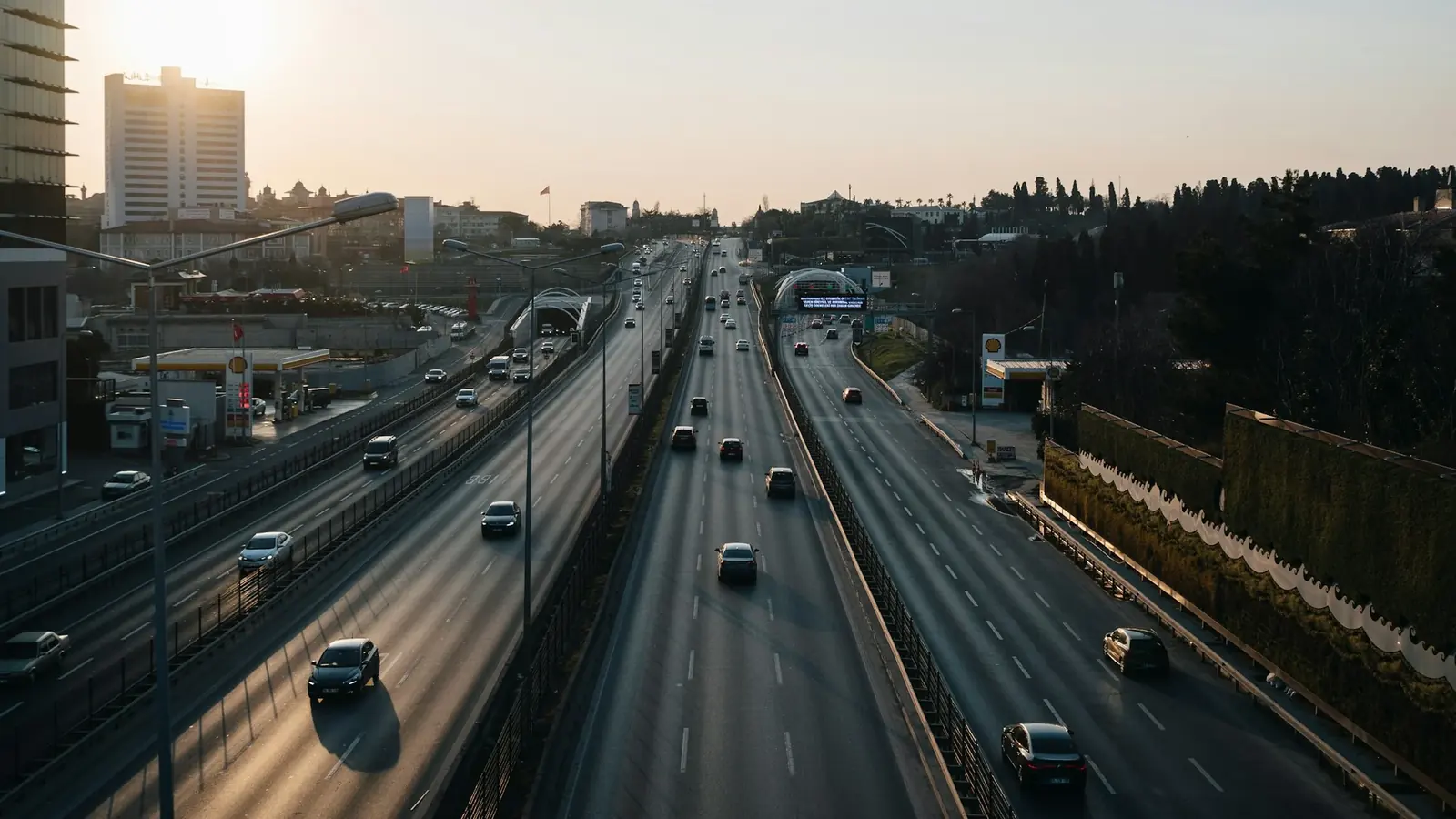 İstanbul’da sabah saatlerinde otoyol trafiği